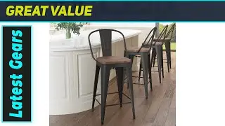 Aklaus Farmhouse Bar Stools Set &ndash; Best Affordable and Stylish Kitchen Seating