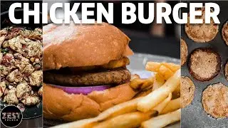 Super Easy Chicken Patty Burger Recipe at Home | Juicy Chicken Burger Patties | Chicken Patty Burger