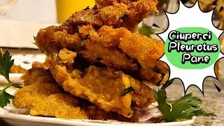 Ciuperci Pleurotus Pane / 3 minutes Recipe Breaded Oyster Mushroom Side Dish