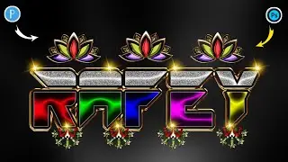 MultiColor Glowing Glass Font Editing In Ps Touch PixelLab | How To Make Glass Font | Glass Font