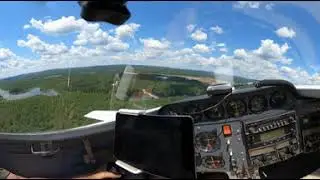 Oculus 360 video landing a CozyIII Experimental aircraft at Orange, MA