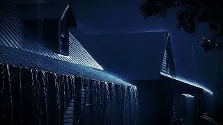Beat Insomnia Naturally: Heavy Rain & Thunder Sounds on Old Tin Roof at Night