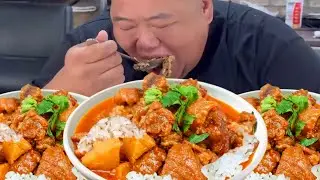 Monkey King's secret recipe beef rice! So much beef you can't even see the rice!