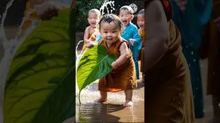 #cute #little monk baby #viralvideo