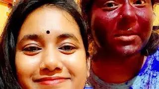 holi masti || Holi masti with sister || #shorts #holi2021 #youtubeshorts #holi