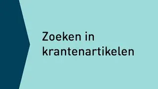 Delpher: Zoeken in krantenartikelen