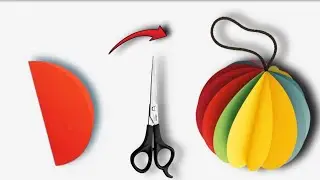 Easy 3D Paper Decoration | Colorful Paper Ball DIY for Home D&eacute;cor | easy paper craft