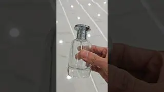 Round glass empty perfume bottle with  luxury silver zinc alloy cap