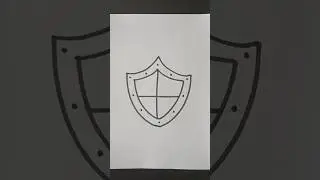 Draw a Shield  #shield #easydrawing #howtodraw