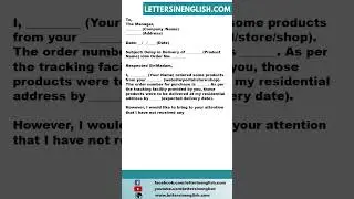 Letter for Delay in Delivery of Ordered Product