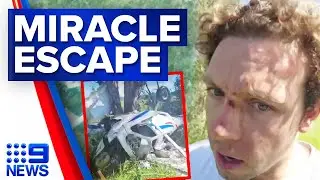 Trainee pilot recounts near-death experience after place crashes | 9 News Australia