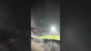 Indonesia: Scenes of chaos as riot police fires teargas into a packed football stadium