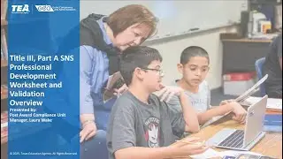 Title III, Part A SNS Professional Development Worksheet Training