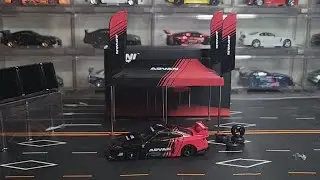 Mini GT Advan Tent and LBWK Nissan Silvia S15  Unboxing and Review