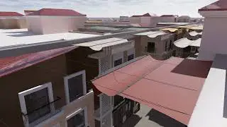 Tensaflex Sailamor Shopping Center Cable Supported Retractable Canopy