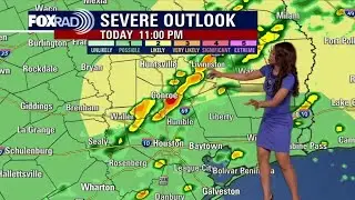 Houston weather: Jan. 9 slight severe weather risk