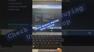 How To Check Laptop Battery Health #laptop #windows #shorts #battery
