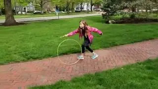 Hoop-rolling game at Worthington Historical Society's Pioneer Days