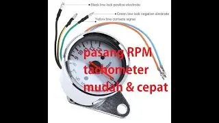 cara pasang RPM Tachometer mudah dan cepat