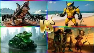 AI Animal Battle 🐸🦈🐘 | Meme Evolution 2025 🚀