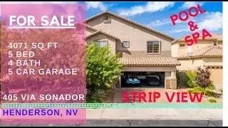405 Via Sonador, Henderson, NV FOR SALE W/STRIP VIEW