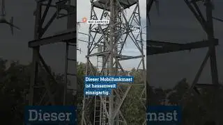 Einzigartiger Mobilfunkmast: warum er 8 kleine Windturbinen hat #shorts #badcamberg #energiewende