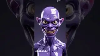Glossy Purple Freak #3danimation #funny #emoji #horror #bhoot
