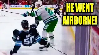 Sebastian Aho Hit on Sean Durzi | Carolina Hurricanes vs  Utah Mammoth 2026 Highlights
