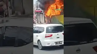 Bus Trayek Lampung-Bekasi Terbakar di Tambun, Kini Tinggal Kerangka, Semua Penumpang Selamat