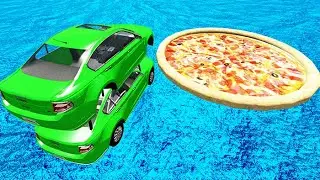 Beamng drive - Random Car Jumping Into A Pizza #12 | BeamNG-Destruction