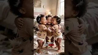 The Triple Giggle Babies | Pillow Fight Pandemonium 🎵 | Funny AI Kids Song #FunnyBabies #AIMusic