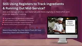 Add & Manage Inventory Items in Restro POS | Kitchen Stock Setup | Axiroz