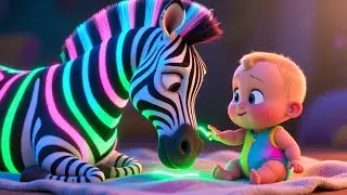 Neon Zebra Zoom Zoom 🦓✨ | Fun Animal Song for Kids | Learning with Music