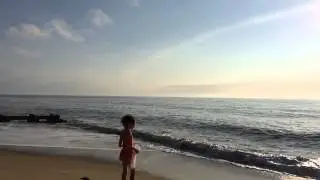 Early seashell hunting at Rehoboth July 2014