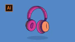 Headphone Vector Icon Illustration - Adobe Illustrator Tutorial