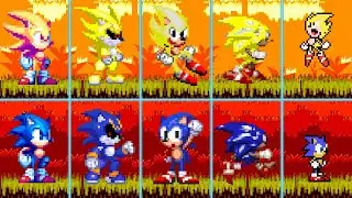 Evolution of Sonic 3 Mods (Sonic Moon Facility,Sonic Roboticized,Proto Sonic,Sonic Pocket Edition)