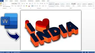 Create a 3D Text Design in Ms - Word ? Ms word se 3d text kaise banaye ? #msword @learncomputegbr