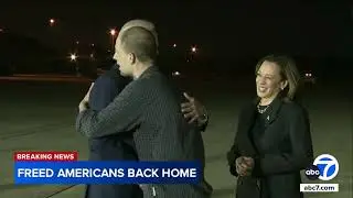 Evan Gershkovich, Paul Whelan greeted by President Biden, VP Harris after landing on US soil