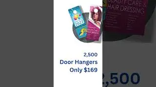 2,500 Door Hangers for $169 at 55printing.com #DoorHangers #Shorts