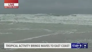 Rip current warnings, choppy waves on Florida's East Coast due to tropical activity