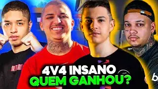 4V4 PEGOU FOGO! TWO9, DANTES, MANOMAX E LZINN vs. ELTIN, RAF1S, STEIKE E PHXIS! FREE FIRE