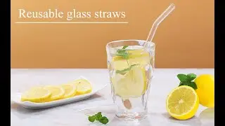 Re-useable glass straws
