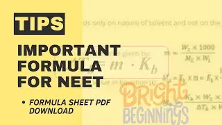 SOLUTIONS Class 12 - Formula Revision | JEE Mains 2024 #HYDOGNEET #aktsir