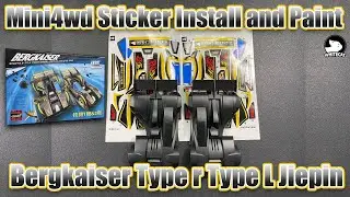 Mini4wd Sticker Install and Paint Bergkaiser Type r Type L Jiepin