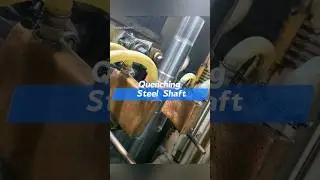 Quenching Steel Shaft. #futianroller #steelshaft #factory #machining #roller