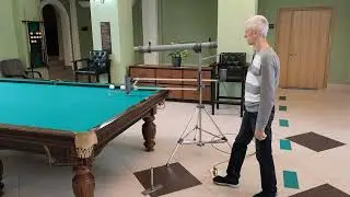 Уникальный мобильный  бильярдный тренажер для отработки ударов Лидер .РУССКИЙ БИЛЬЯРД.