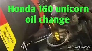 Honda cb unicorn 160 engine oil change full video