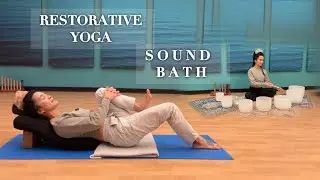 Restorative Yoga Sound Bath | New Year Yoga | Crystal Sound Bowls #yoga restorativeyoga #soundbath