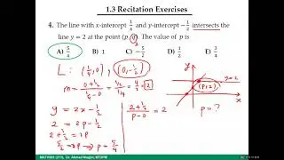 MATH001, More Recitation Exercises (1.3, 1.4 , 1.5, 1.6)