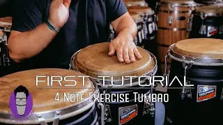 МОЙ ПЕРВЫЙ УРОК ПО ИГРЕ НА КОНГАХ | Простое упражнение из 4 нот — тумбао на конгах